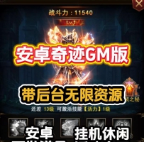 安卓奇迹GM后台版/无限钻石/无限资源/可发送道具/上线SVIP/...